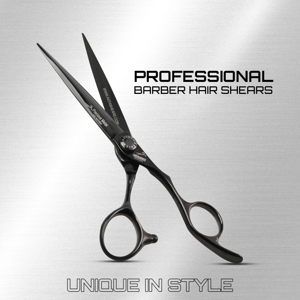 Professional Hair Cutting Scissors (Black) - (ELITE XCB Set